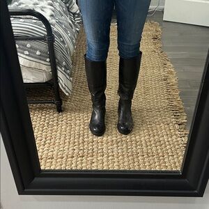 La Canadienne Black Leather Knee-High Boots
